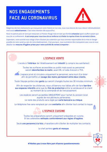 engagement coronavirus mesures barrieres ventes a emporter cuisine restaurant hyeres giens